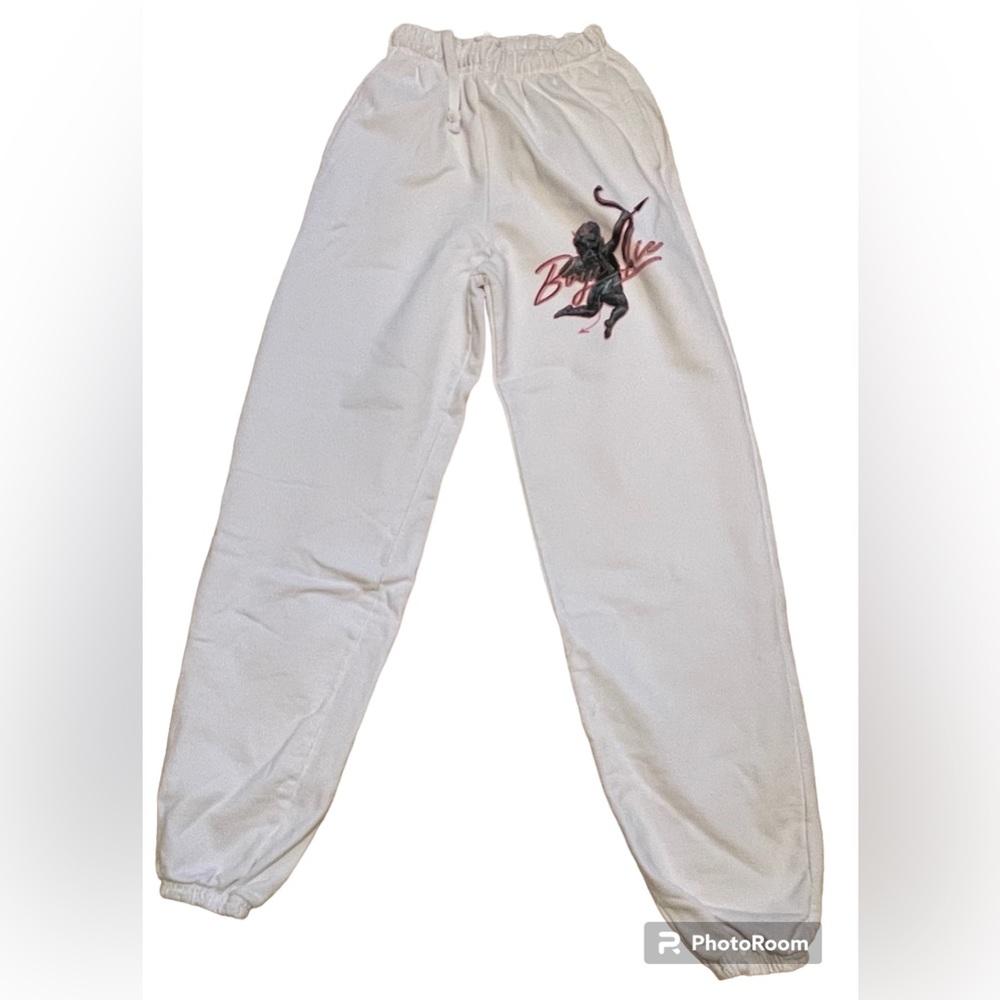 BOYS LIE - White Metal Angel Sweatpants in a Size Med ! NEW !